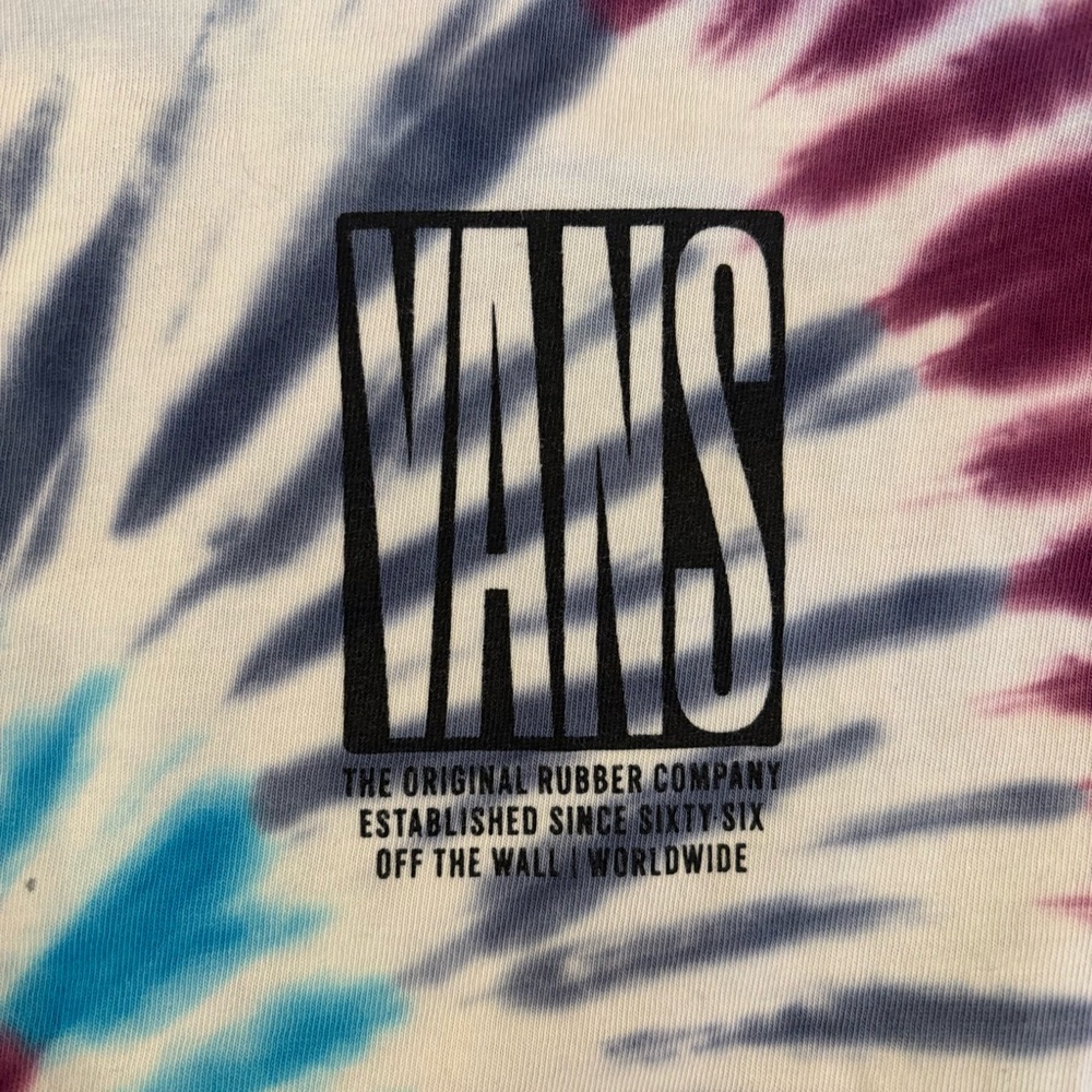 Vans Purple and White Tie-Dye Tee